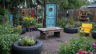 Create a Rustic Small Garden Oasis with Recycled Materials – Save Money & Beautify Your Space!