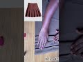 how to cut and sew a pleated short skirt.