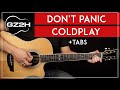 Don't Panic Guitar Tutorial Coldplay Guitar Lesson |Chords + Strumming + Lead|