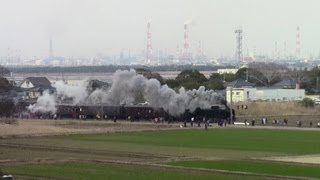 2013.2.11 SLおいでよ銚子号 成田線笹川～下総橘俯瞰 Steam Locomotive Type C61