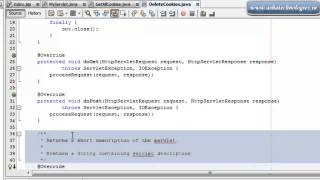 J2EE Servlet Tutorials For Beginners 13 How to delete cookies in jsp servlets