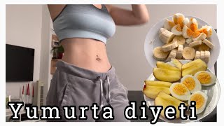 3 günde 2,4 kg verdim! 😱 / yumurta diyeti 🍳