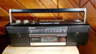 Vintage Sony CFS 210 Sound Rider Boom Box Radio Cassette Recorder