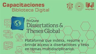 Curso capacitación Priquest Dissertations \u0026 Thesis