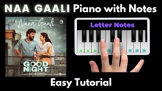 Naan gaali Piano Tutorial with Notes | Good Night | Sean Roldan | Manikandan | 2023