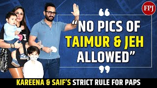 Saif Ali Khan \u0026 Kareena Kapoor Khan's New Pap Rules After Attack: No Photos of Kids Taimur \u0026 Jeh!