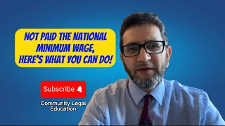 Not paid the national minimum wage - here’s what you can do!