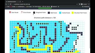 Dijkstra's Shortest Path Finding Visualizer - Demo