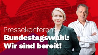 Wir sind bereit! Pressekonferenz mit Ines Schwerdtner und Jan van Aken