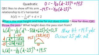 Quadratic Projectile Word Problems
