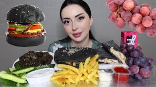 НЕПРИЯТНОЕ СОТРУДНИЧЕСТВО 🙄 Черный бургер 🍔 Mukbanng Ayka Emilly