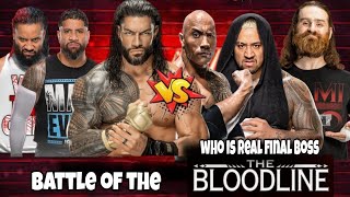THE BLOODLINE VS THE ROCK SOLO SAMI TEAM | WHO IS REAL FINAL BOSS | WWE2K24
