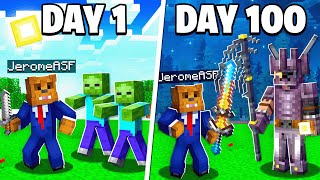 I Survived 100 Days Fighting BROKEN Bosses In Minecraft