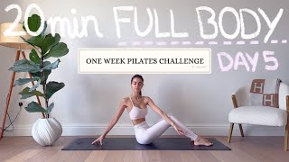 20MIN FULL BODY WORKOUT | DAY 5 PILATES CHALLENGE | NO EQUIPMENT