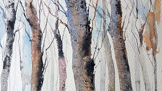 Creating Vibrant Tree Textures in Watercolor