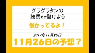 グラグラタンの競馬予想？！　１１月２６日（日）分