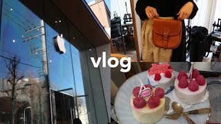 VLOG | 가로수길 애플스토어에서 아이패드 언박싱, 사촌오빠의 가죽 공방 놀러가기, 연남동 소품샵 투어 (오월상점, 비옥)