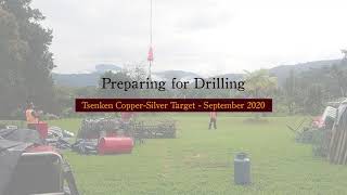 Drilling preparation at Aurania's Tsenken copper-silver target