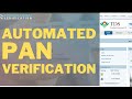 Traces Automatic Pan Card Verification Bulk PanCard Number verify - tdscpc.gov.in