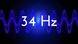 34 Hz clean sine wave BASS TEST TONE frequency