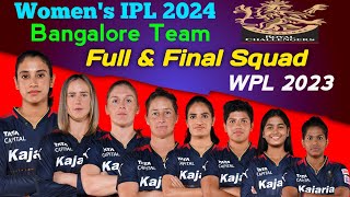 Women's IPL 2024 | Bangalore Team Full & Final Squad | RCB Women's Squad WPL 2024 | WPL 2024