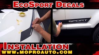 EcoSport Ford Stripes Install, EcoSport Decals Install, EcoSport Vinyl Graphics Installation