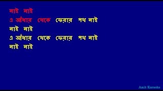 Nai Nai E Andhar Theke - Kishore Kumar Bangla Full Karaoke with Lyrics