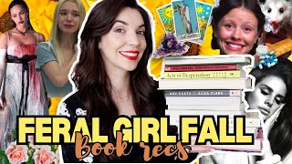 FERAL GIRL FALL book recs | 30 unhinged woman horror, thriller, and literary fiction books
