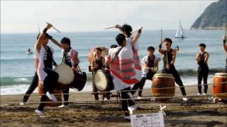 第25回 逗子海岸 流鏑馬 逗子開成学園和太鼓部演奏 2016/11/20