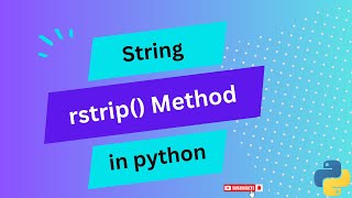 (SY) rstrip () method in python
