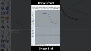 Rhino 3d /sweep 1 rail #tutorial