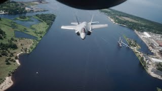 U.S. F-35s soar over Baltic nations