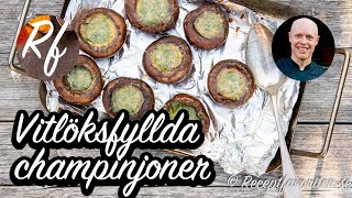 Vitlöksfyllda champinjoner