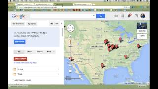 Google Tip - Create A Google Map from Spreadsheet Data