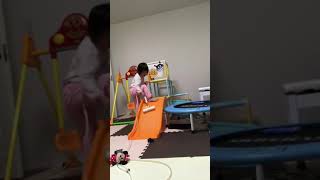 Helping with cleaning /Kurumi's daily log (6 years and 10 months old, Down Syndrome)