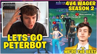 CLIX \u0026 PETERBOT EMBARRASSED PROS In SEASON 2 4v4 ZONE WARS Wager! (Fortnite Moments)