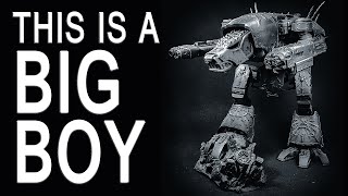 Building and magnetizing a Chaos Warhound Titan for Warhammer 40k