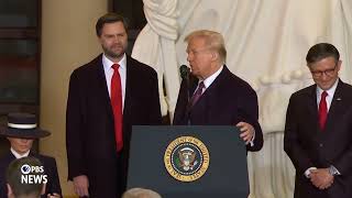 WATCH: Trump greets Capitol crowd after swearing-in ceremony | Trump 2025 Inauguration