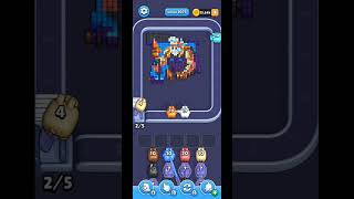 How to beat Pixel Flow Level 1073 walkthrough solution, no power ups(no commentary just chill music)