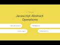 JavaScript ToString() Abstract Operation.