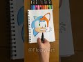 Drawing SONIC and TAILS With Posca Markers!!! Fusion Effect!! Sonic 2! #shorts