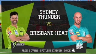 Match #4/Sydney Thunder VS Brisbane Heat /Big Bash Cricket Gameplay /GAMEPLAY MASTER