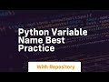 python variable name best practice