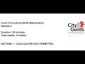 Functional Skills Maths L2 Sample Paper 4 City & Guilds (Complete)