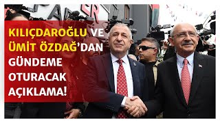 Kılıçdaroğlu ve Özdağ'ın ortak açıklamasında "Birleşe birleşe kazanacağız" sloganları! İşte o anlar
