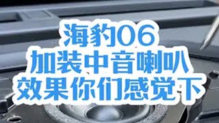 比亚迪海豹06，原厂余留了位置，为什么不配这个中音喇叭！还要我自己➕！我这个顶配算是买亏了！海豹06dmi 比亚迪 比亚迪第五代dmi技术 dou是好车 抖音汽车