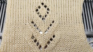 lace pattern in a simple knitting machine