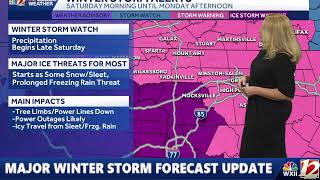 North Carolina Major Winter Storm PM Forecast Update 1/23