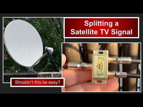 How do you split a satellite signal to two receivers?
