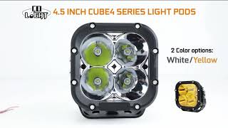 (Small laser)Best Driving Pods---4.5 Inch Cube4 Series Spot Lights